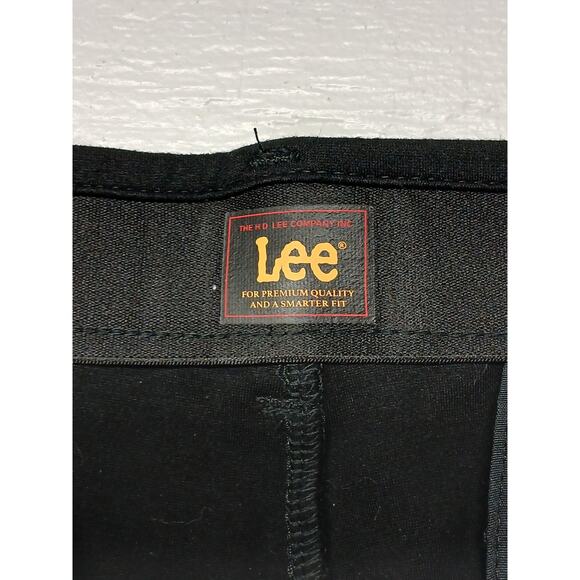 Lee Black Stretch Nylon Smart Fit Pants 16 Loose Casual Business Comfort Pants - Picture 4 of 8